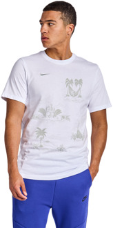 Nike Df T-shirts Heren - Wit - Maat XL - Katoen Jersey White