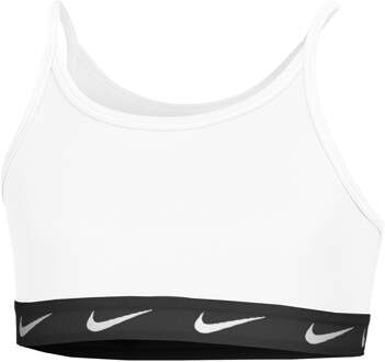 Nike Dri-Fit Big Kids Sport-bh Meisjes-Wit,Zwart - XS,S,M,L,XL