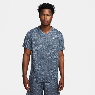 Nike Dri-Fit Court Advantage Novelty T-shirt Heren blaugrau - M,L