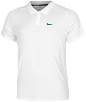 Nike Dri-Fit Court Advantage Polo Heren-Wit,Groen - S