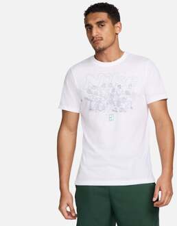 Nike Dri-Fit Court Club OC T-shirt Heren wit - XS,S,M,L,XL,XXL