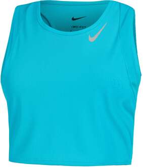 Nike Dri-Fit Fast Crop Hardloopshirt Dames-Turkoois - S,M,L,XL