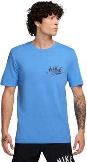 Nike Dri-Fit Fitness Sportshirt Heren M Blauw