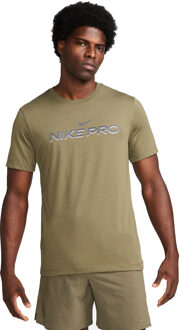 Nike Dri-Fit Fitness Sportshirt Heren M Donkergroen