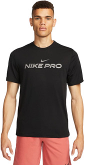 Nike Dri-fit fitness t-shirt Zwart - L