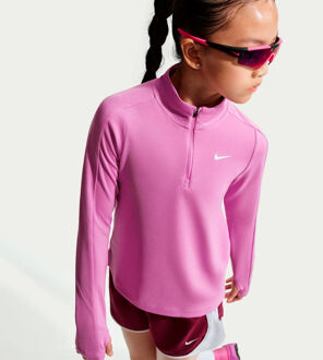 Nike Dri-Fit Half-Zip Longsleeve Meisjes-mauve, wit