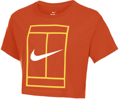 Nike Dri-Fit Heritage Crop T-shirt Dames roest - S