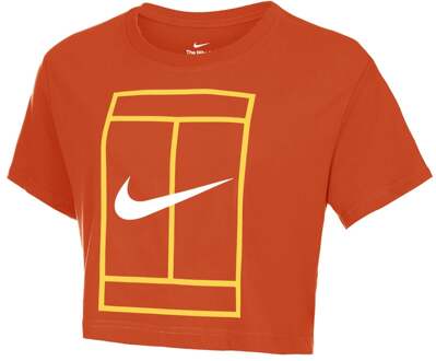 Nike Dri-Fit Heritage Crop T-shirt Dames roest - XS,S,M,L