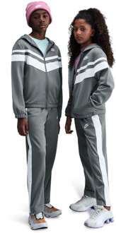Nike Dri-fit Hooded Tracksuit Trainingspakken Kinder - Grijs - Maat 122 - 128 CM - Katoen Jersey Grey