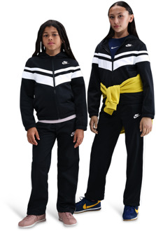 Nike Dri-fit Hooded Tracksuit Trainingspakken Kinder - Zwart - Maat 137 - 147 CM - Katoen Jersey Black