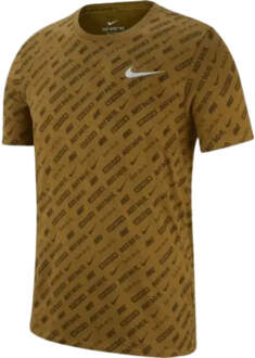 Nike Dri-Fit Khaki Groen All-Over Logo T-shirt - M