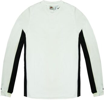 Nike Dri-Fit Logo Shirt Lange Mouw Wit Zwart Dames Training Top 260027 100