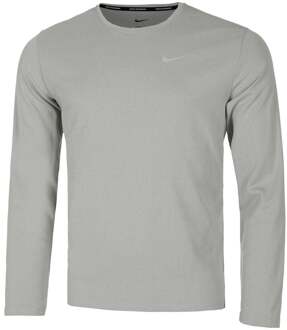 Nike Dri-Fit Miler Dri-Fit Miler UV Hardloopshirt Heren-Donkergrijs - S