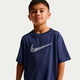 Nike Dri-Fit Multi  T-shirt Jongens donkerblauw - XS