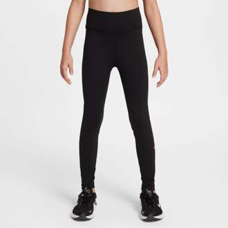 Nike Dri-FIT One All Over Print Tight Meisjes-Zwart,Pink - XS