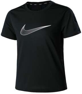 Nike Dri-Fit One Graphic T-shirt Meisjes-Zwart,Wit - XS