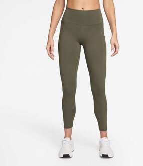 Nike Dri-FIT One High Rise 7/8 Tight Dames-olijf - XS