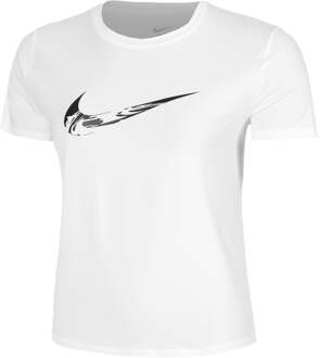 Nike Dri-Fit One Swoosh Hardloopshirt Dames-Wit - XXS,XS,S,M,L,XL