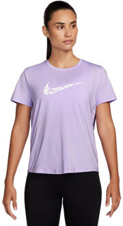 Nike Dri-FIT One Swoosh T-Shirt Dames paars - L