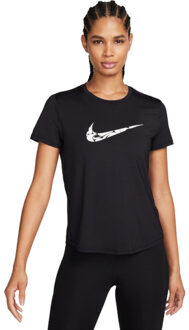 Nike Dri-FIT One Swoosh T-Shirt Dames zwart - L
