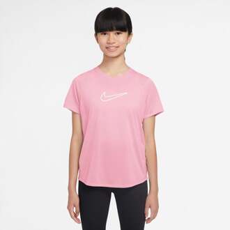 Nike Dri-Fit One T-shirt Meisjes-Roze,Wit - XL