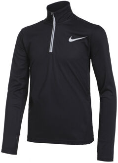 Nike Dri-Fit Poly 1/4 Zip Longsleeve Jongens zwart - S