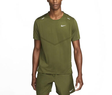 Nike Dri-FIT Rise 365 SS Running Shirt- Groen Sportshirt - XL