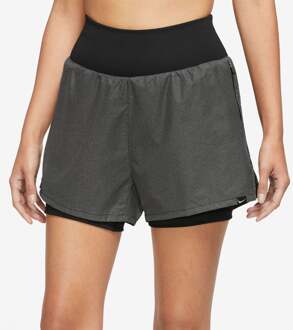 Nike Dri-Fit Run Division Reflective Mid-Rise 3in Shorts Dames zwart - XL