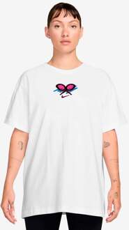 Nike Dri-Fit Slam Oversize T-shirt Dames-wit - XS