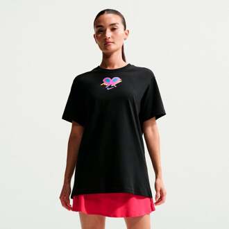 Nike Dri-Fit Slam Oversize T-shirt Dames-zwart - L