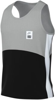 Nike Dri-FIT Starting 5 Top Heren grijs - zwart - wit - L