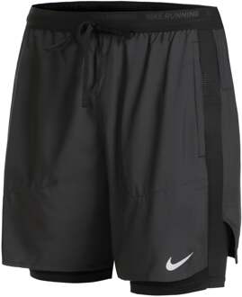 Nike Dri-Fit Stride Hybrid 5in 2in1 Hardloopshorts Heren-Zwart,Grijs - S,M,L,XL,XXL
