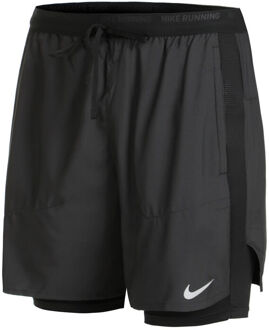 Nike Dri-Fit Stride Hybrid 5in 2in1 Hardloopshorts Heren-Zwart,Grijs - S,XL