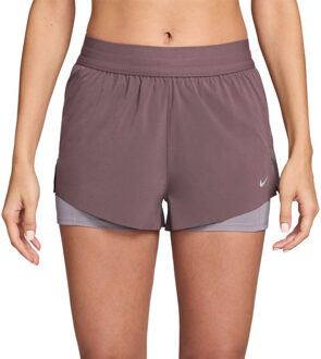 Nike Dri-FIT Swift 2in1 Short Dames bordeaux - XL