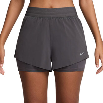 Nike Dri-FIT Swift 2in1 Short Dames donkergrijs - XS