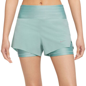 Nike Dri-FIT Swift Mid-Rise 2in1 3'' Short Dames groen - XL