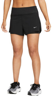 Nike Dri-FIT Swift Mid-Rise 2in1 3'' Short Dames zwart - XS