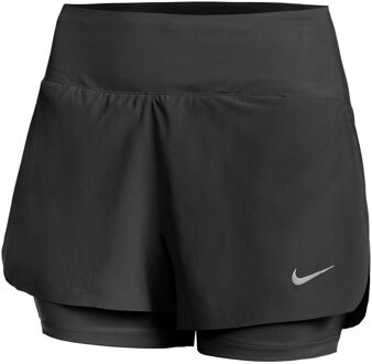 Nike Dri-Fit Swift Mid-Rise 3in 2in1 Shorts Dames zwart - XS