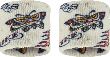 Nike Dri-Fit Swoosh Classic Print Wristband 2-Pack beige - ONE-SIZE