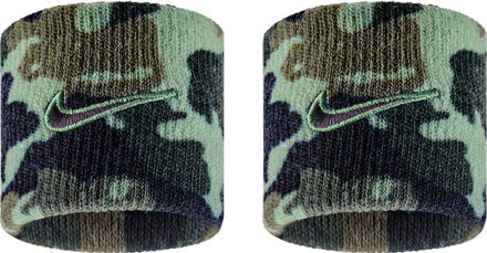 Nike Dri-Fit Swoosh Classic Print Wristband 2-Pack groen - ONE-SIZE