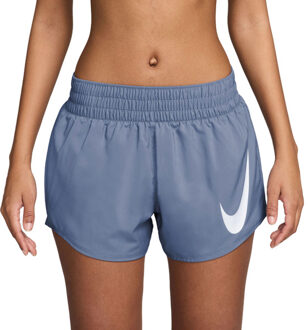 Nike Dri-FIT Swoosh Mid Rise 3'' Short Dames blauw - XL