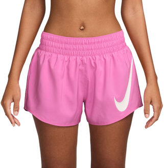 Nike Dri-FIT Swoosh Mid Rise 3'' Short Dames roze - L