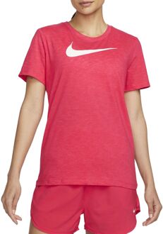 Nike Dri-FIT Swoosh Running Shirt Dames roze - wit - M