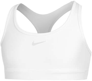 Nike Dri-Fit Swoosh Sport-bh Meisjes-Wit - XL