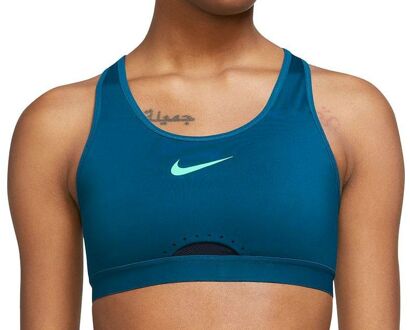 Nike Dri-Fit Swoosh Sportbeha blauw - L A-C