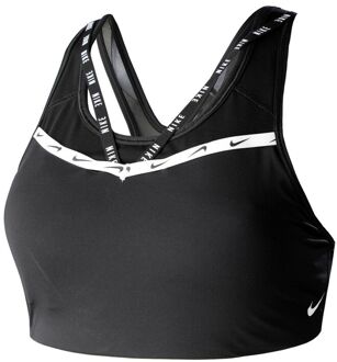 Nike Dri-Fit Swoosh Strappy Logo Sport-bh Dames zwart - XS