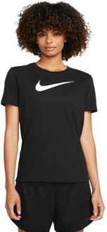 Nike Dri-fit swoosh t-shirt Zwart