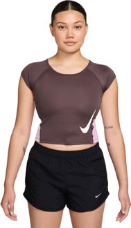 Nike Dri-FIT Swoosh Tempo T-Shirt Dames bordeaux - XL