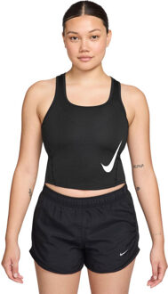 Nike Dri-FIT SwooshTempo Singlet Dames zwart - XS