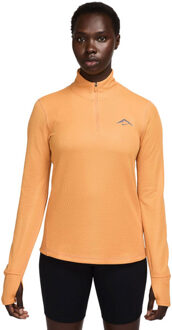 Nike Dri-FIT Trail Longsleeve Half-Zip Dames oranje